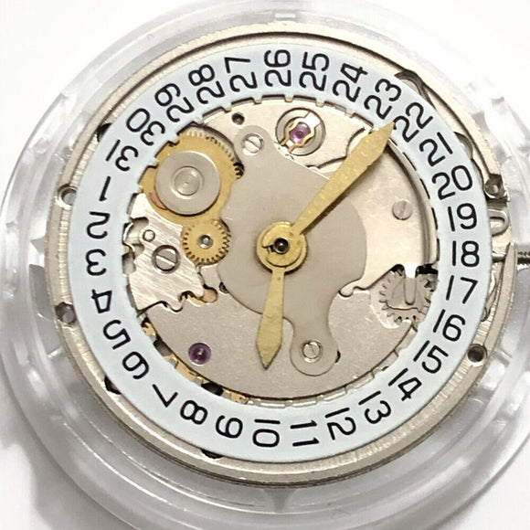 China Made SHANGHAI 2824 Silver Automatic Mechanical Movement Date At 3