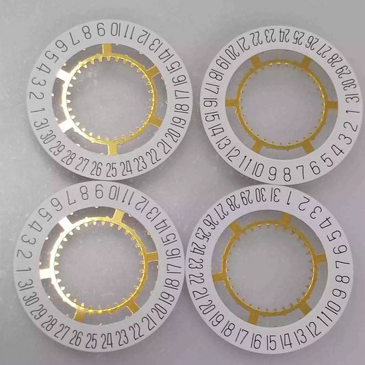 Genuine Swiss White Date Disk Wheel Date Wheel Date At 6 for Ronda 715 Movement