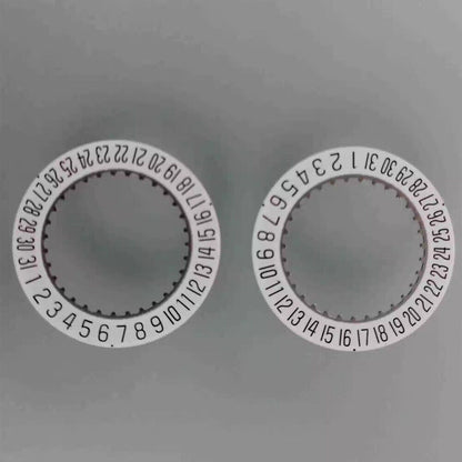 Swiss White Date Disk with clear numerals for ETA 956.412 watch movement, precise date display wheel.