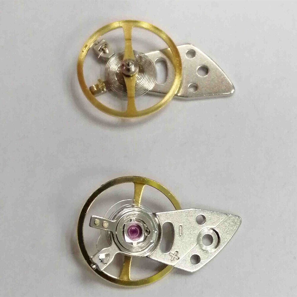 Complete balance wheel with splint for Miyota 8N24 movement by Genuine Japan Made, watch repair part.