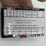 Round Retangular Mineral Bubble Len Date Window Magnifier for Watch Crystal