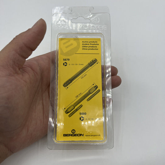 Bergeon 1842-18A Stiftschraubstock mit 2 Spannfuttern 0 bis 1,00 mm und 0,80 bis 2,00 mm