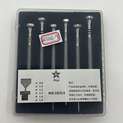 כלי לכיוון רצועת שעון מפלדת אל-חלד ב-6 גדלים מברג לשעון