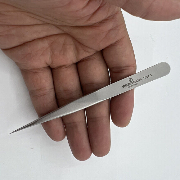 Bergeon 7024-3 Anti Magnetic Tweezers Size 120mm