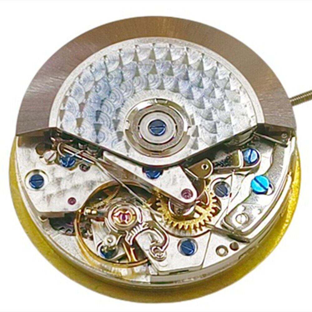 China Made 7750 mechanical watch movement with small seconds at 3 o'clock and date at 6 o'clock, precision timekeeping.