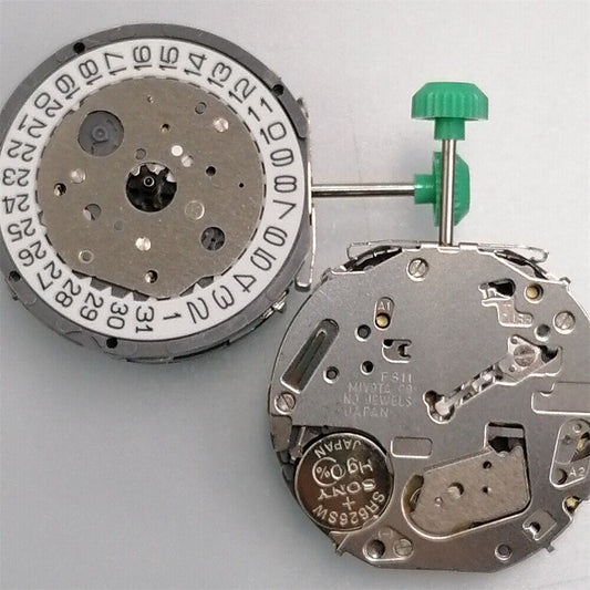 Japan Made Miyota FS11 3 EYES Chronograph Quartz Watch Movement Date At 3