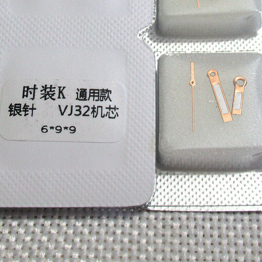 6X9X9mm Silber/Roségold Grün Leuchtende Uhrzeiger für Epson VJ32 Uhrwerk