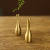 Solid Copper Mini Vase Trinket Vintage Hand Carved Bronze Model Figurines
