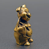 Solid Copper Marshal Tianpeng Trinket Vintage Hand Carved Bronze Model Figurines