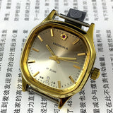 Shanghai Manual Mechanical Watch Golden Nail Light Brown Dial Octagonal Case