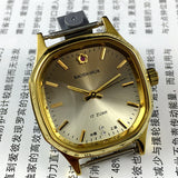 Shanghai Manual Mechanical Watch Golden Nail Light Brown Dial Octagonal Case
