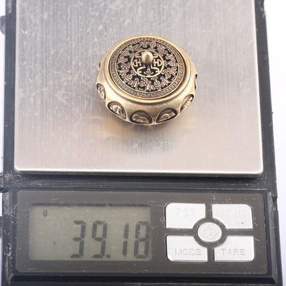 Hand-carved solid copper incense burner featuring 12 Chinese Zodiac figurines, detailed bronze craftsmanship.