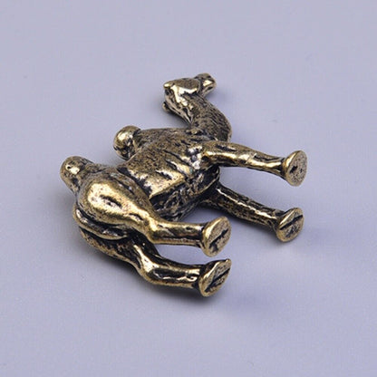 Hand-carved solid copper camel trinket, vintage bronze-toned collectible for watch enthusiasts.