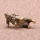 Solid Copper Little Goat Trinket Hand Carved Bronze Model Figurines