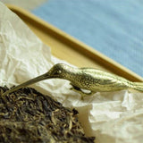 Solid Copper Woodpecker Trinket Hand Carved Bronze Model Figurines