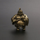 Solid Copper Taiyi Immortal Trinket Vintage Hand Carved Bronze Model Figurines