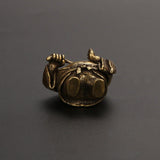 Solid Copper Taiyi Immortal Trinket Vintage Hand Carved Bronze Model Figurines