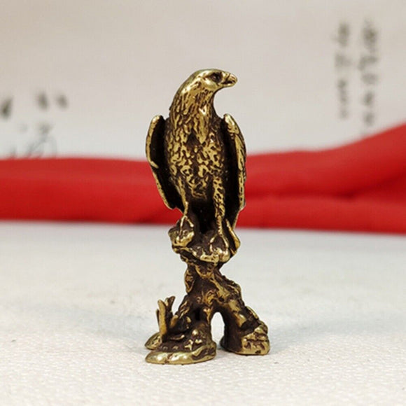 Solid Copper Eaglet Trinket Hand Carved Bronze Model Figurines