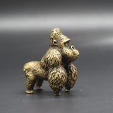 Solid Copper Gorilla Trinket Vintage Handmade Hand Carved Bronze Model Figurines