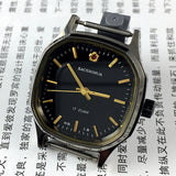 Shanghai Manual Mechanical Watch Golden Nail Black Dial Octagonal Case 17 Jews