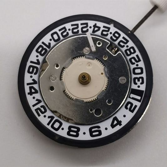 Swiss Made ISA8176A quartz watch movement with white dial, precision timekeeping by Original brand.