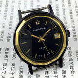 37mm Shanghai Manual Mechanical Watch Single Calendar Dodecagonal Black Case