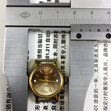 Shanghai Manual Mechanical Lady Watch Golden Nail Gradient Brown Dial 3 Hands