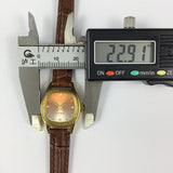 22mm HAIDA Manual Mechanical Lady Watch Golden Nail 17 Jews Gradient Orange Dial
