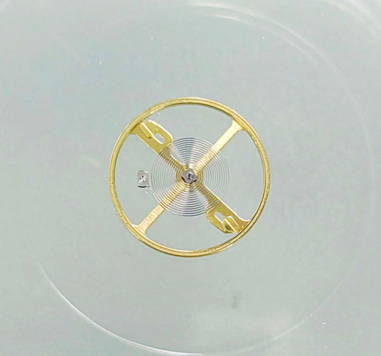 Swiss Made Balance Wheel with Hairspring for ETA C07.111 watch movement, precision watch accessory.