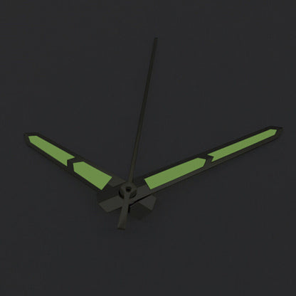 Green luminous watch hands compatible with China Made 8215/2813/Miyota 8N24 movement for clear time reading.