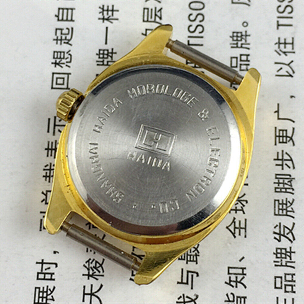 24mm HAIDA Lady Watch with golden nail markers, 17 jewels, manual mechanical, gradient green dial.