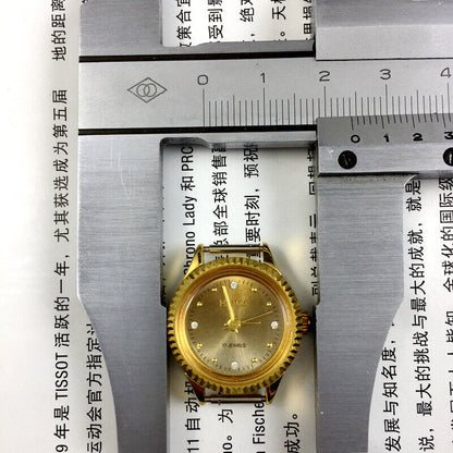 HAIDA 24mm lady watch with golden nail markers, 17 jewels, and elegant gradient brown dial.