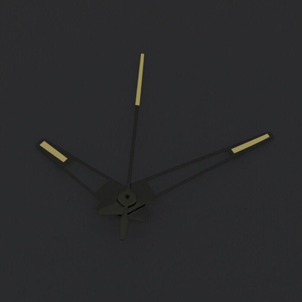 Yellow luminous watch hands with silver trim compatible with China Made 8215/2813 and Miyota 8N24 movements