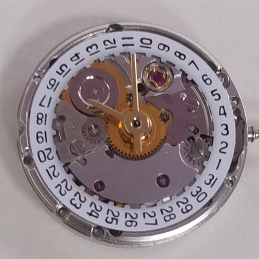 Montre mécanique en argent fabriquée en Chine, date à 3 heures, remplacement de l'<tc>ETA</tc>2671