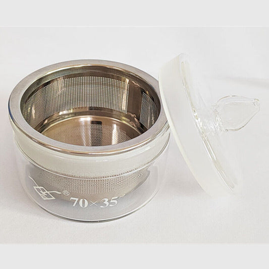 70x35mm Benzine cup with basket tray for precise watch part cleaning and repair by Benzine.