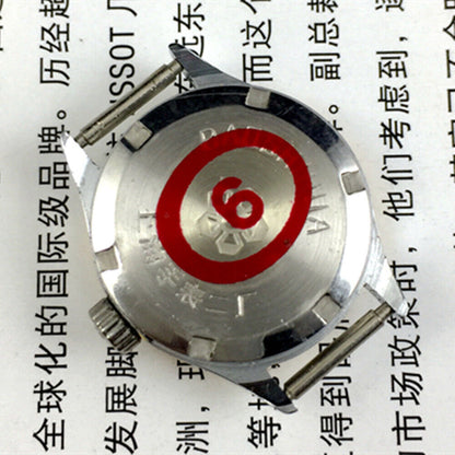 24mm Shanghai Manual Mechanical Lady Watch Golden Nail Golden Dial Round Case