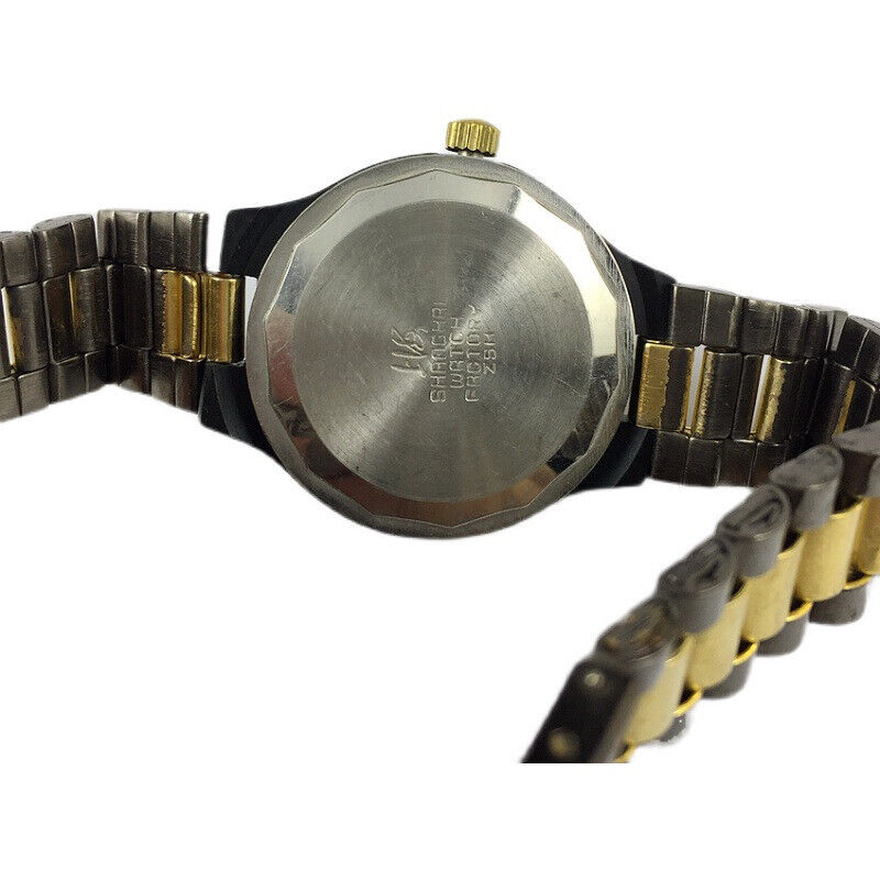 Montre mécanique manuelle de 37 mm fabriquée en usine à Shanghai, noire, 19 pouces, résistante aux chocs