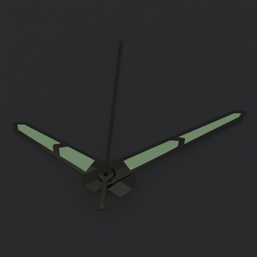 Green luminous watch hands with silver trim, compatible with Asian 8215/2813 & Miyota 8N24 movements, perfect for watch repair.