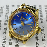 23mm HAIDA Manual Mechanical Lady Watch Golden Nail 17 Jews Gradient Blue Dial