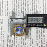 23mm HAIDA Manual Mechanical Lady Watch Golden Nail 17 Jews Gradient Blue Dial