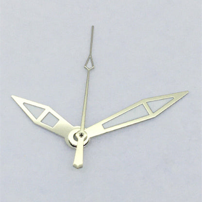 Aiguilles de montre lumineuses vertes à 3 aiguilles avec garniture argentée pour mouvements asiatiques 8215/2813/8205