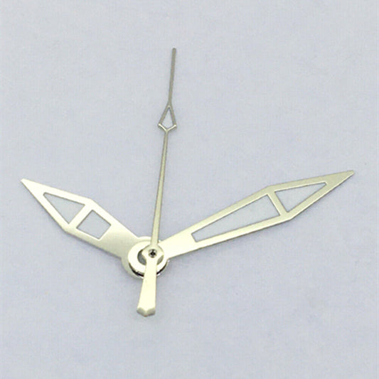 Aiguilles de montre lumineuses vertes à 3 aiguilles avec garniture argentée pour mouvements asiatiques 8215/2813/8205
