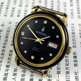 37mm China Kongque Automatic Mechanical Watch 33 Jews Black Dial Double Calendar