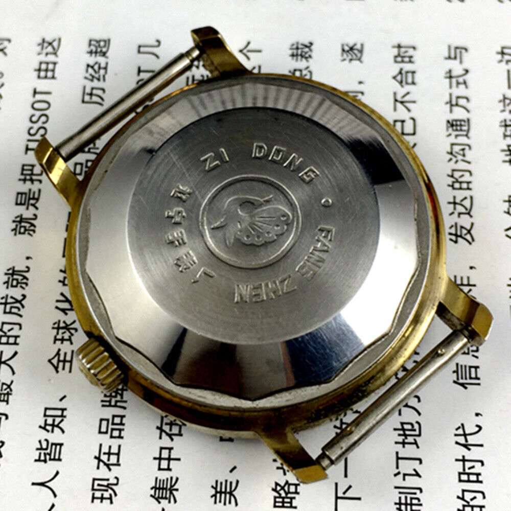 Kongque 37mm automatic watch with black dial, double calendar, and 33 jewels for precise timekeeping.