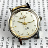 33mm China Chunlan Steel Manual Mechanical Watch 17 Jews White Dial+Watch Band