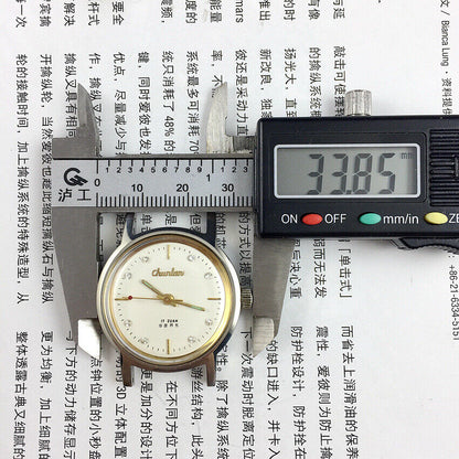 33mm China Chunlan Stahl Manuelle Mechanische Uhr 17 Juden Weißes Zifferblatt + Uhrenarmband