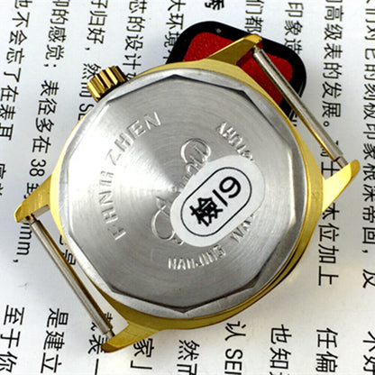 35mm China Made Manual Mechanical Watch Single Calendar Golden Dial Golden Case