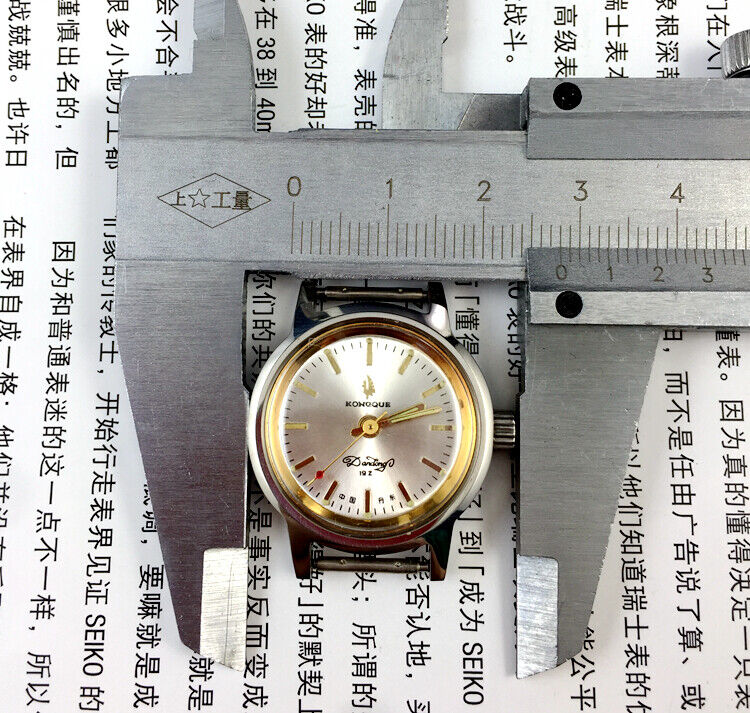Kongque 26mm silver dial lady watch with manual movement and steel band for elegant style