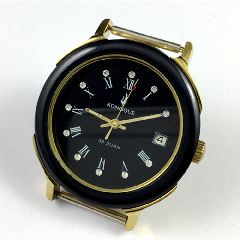 Kongque 37mm automatic watch with black dial, Roman numerals, and 33-jewel movement for accuracy.