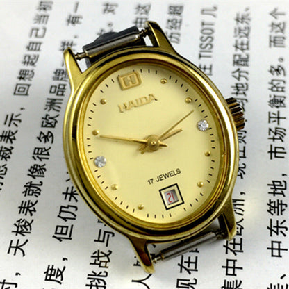 Manuel mécanique Lady Watch imitation diamant clou 17 juifs calendrier simple @ 6